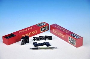 Detoa Domino společenská hra dřevo 55ks v krabičce 23,5x3,5x5cm