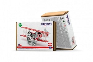 Merkur Toys Stavebnice MERKUR 051 Dvouplošník 149ks v krabici 26x18x5,5cm