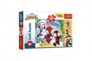 Trefl Puzzle Ve Spideyho světě/Spidey a jeho úžasní přátelé 33x22cm 60 dílků v krabici 21x14x4cm