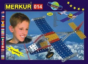 Merkur Toys Stavebnice MERKUR 014 Letadlo 10 modelů 141ks v krabici 26x18x5cm