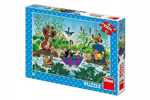 Dino Puzzle Krtek Krtečkova plavba 47x33cm 100 dílků XL v krabici 27x19x4cm