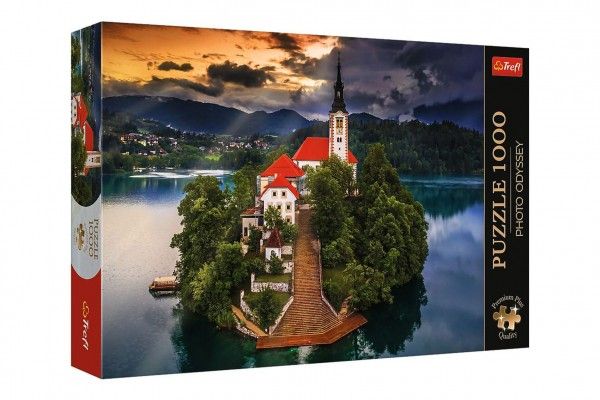 Trefl Puzzle Premium Plus - Photo Odyssey:Jezero Bled, Slovinsko 1000dílků 68,3x48cm v krabici 40x27cm