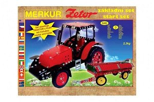 Merkur Toys Stavebnice MERKUR Zetor základní set 646ks 3 vrstvy v krabici 36x27x8,5cm