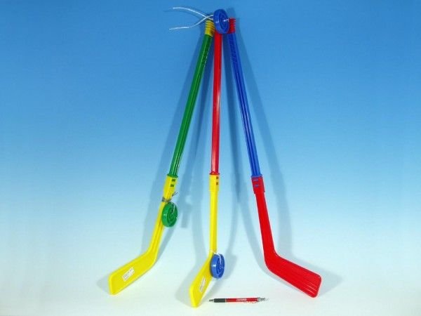 Teddies Hokejka plastová s pukem 74cm mix barev