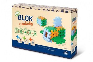 SEVA Stavebnice Blok z melásky 36ks v krabici 22x15x6cm 12m+