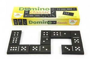Teddies Domino Classic 28ks společenská hra plast v krabičce 21x6x3cm