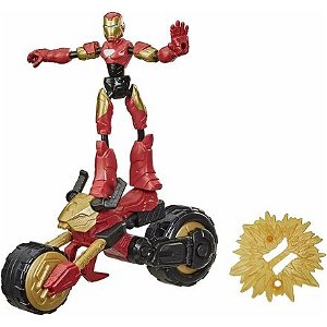 Hasbro Avengers figurka Bend and Flex - Iron Man a motorka