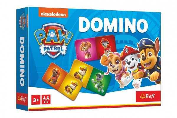 Trefl Domino papírové Tlapková patrola 21 kartiček společenská hra v krabici 21x14x4cm