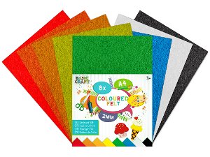 Craft Creative Sada barevných papírů plstěné A4