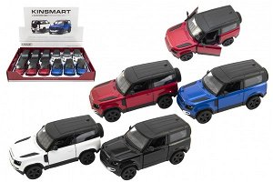 Teddies Auto Kinsmart Land Rover Defender 90 kov/plast 1:36 12,5cm na zpětné natažení 4 barvy (1 ks)
