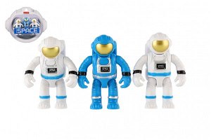 Teddies Kosmonaut/astronaut figurka 3ks plast 7cm na kartě 19x17x4cm