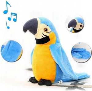 TIP! Interaktivní mluvící papoušek - opakující plyšák Barva: Modrá