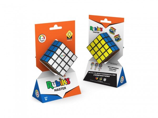 TM Toys Rubikova kostka hlavolam 4x4x4 plast 6,5x6,5x6,5cm v krabičce 12x21x7cm