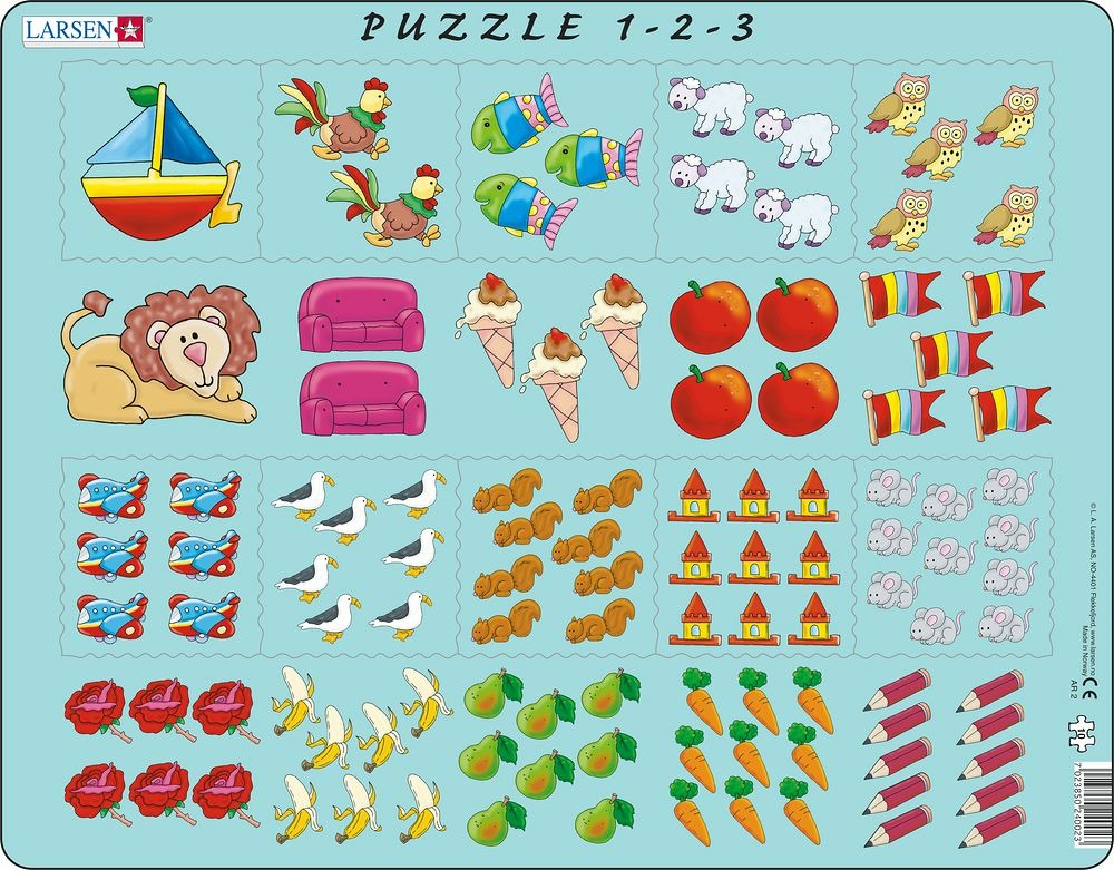 Larsen Puzzle Počítání pro nejmenší s obrázky 10 dílků