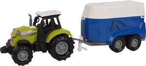 Farm Service Traktor s přívěsem na koně 1:43 se zvukem a světlem