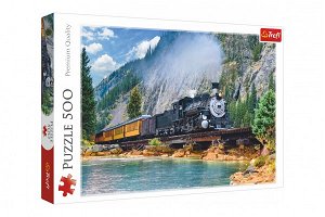 Trefl Puzzle Horský vlak 500 dílků 48x34cm v krabici 40x26,5x4,5cm