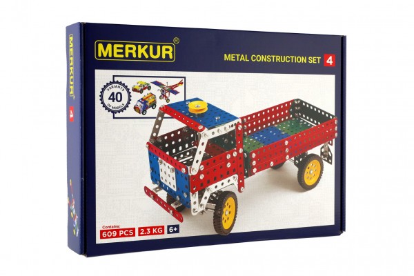 Merkur Toys Stavebnice MERKUR 4 40 modelů 602ks 2 vrstvy v krabici 36x26,5x5,5cm