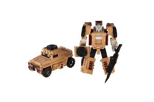 Teddies Transformer auto/robot vojenský plast 14cm
