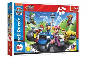Trefl Puzzle Tlapková patrola na motorkách 100 dílků 41x27,5cm v krabici 29x19x4cm