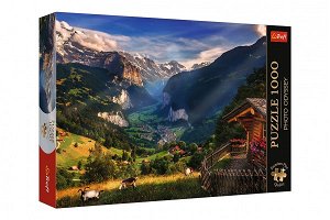Trefl Puzzle Premium Plus - Photo Odyssey: Údolí Lauterbrunnen 1000 dílků 68,3x48cm v krabici 40x27x6cm