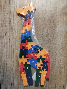 TIP! Dřevěné puzzle - vzdělávací (více druhů) Tvar: Žirafa