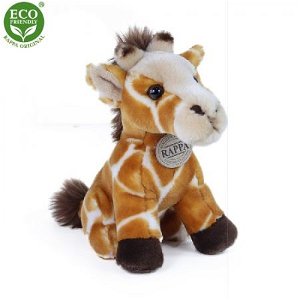 Rappa Plyšová žirafa sedící 18 cm ECO-FRIENDLY, skladem