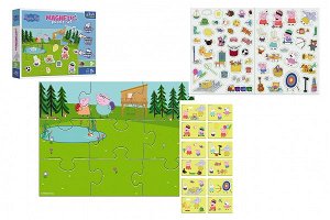 Trefl Magnetické puzzle Peppa a její zábava/Peppa Pig 12 dílků v krabici 28,5x22x5cm
