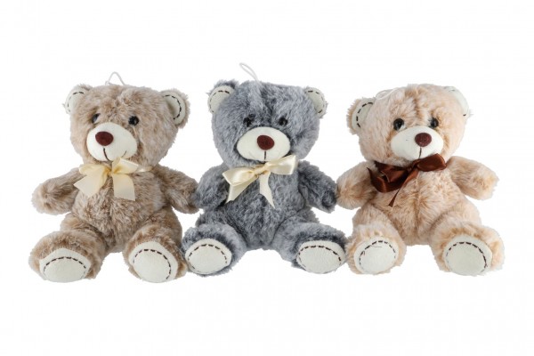 Teddies Medvěd s mašlí plyš 24cm 3 barvy 0+