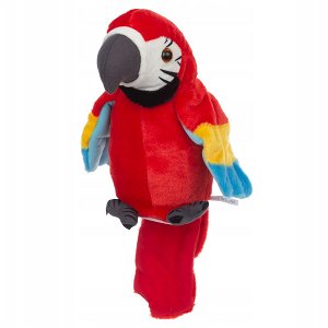 TIP! Interaktivní mluvící papoušek - opakující plyšák Barva: Červená