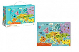DODO Puzzle Mapa Evropy 64x46cm 100 dílků v krabičce 28x18,5x6,5cm
