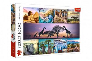 Trefl Puzzle Koláž Afrika 1000 dílků 68,3x48cm v krabici 40x27x6cm