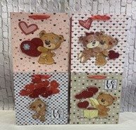 Sparkys Papírová taška - Medvědi a srdce