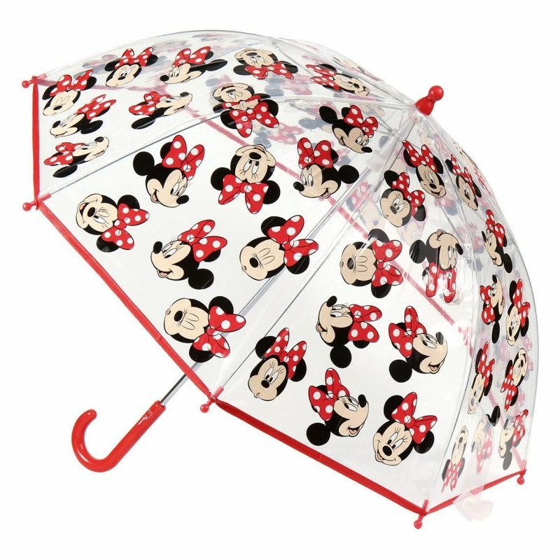 Alltoys Cerdá Dětský manuální deštník Disney Minnie průsvitný