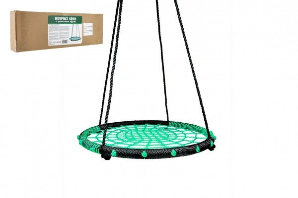 Teddies Houpací kruh zelený 100 cm provazová výplň v krabici 75x26x12cm