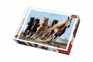 Trefl Puzzle Cválající koně 1000 dílků 68,3x48cm v krabici 40x27x6cm