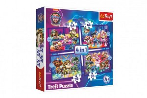 Trefl Puzzle 4v1 The Mighty Movie 2023 Tlapková Patrola v krabici 28x28x6cm