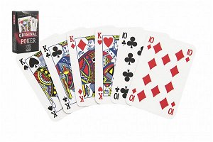 Hrací karty, s.r.o. Poker společenská hra karty v papírové krabičce 6x9cm