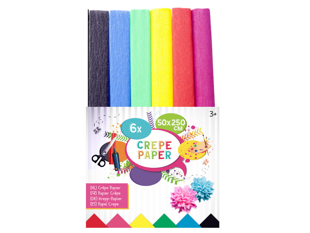 Craft Creative Sada krepových papírů 6 barev