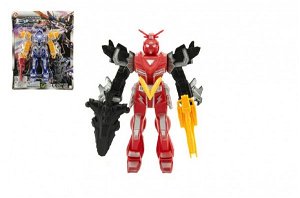 Teddies Transformer bojovník/robot figurka plast 15cm 4 barvy na kartě