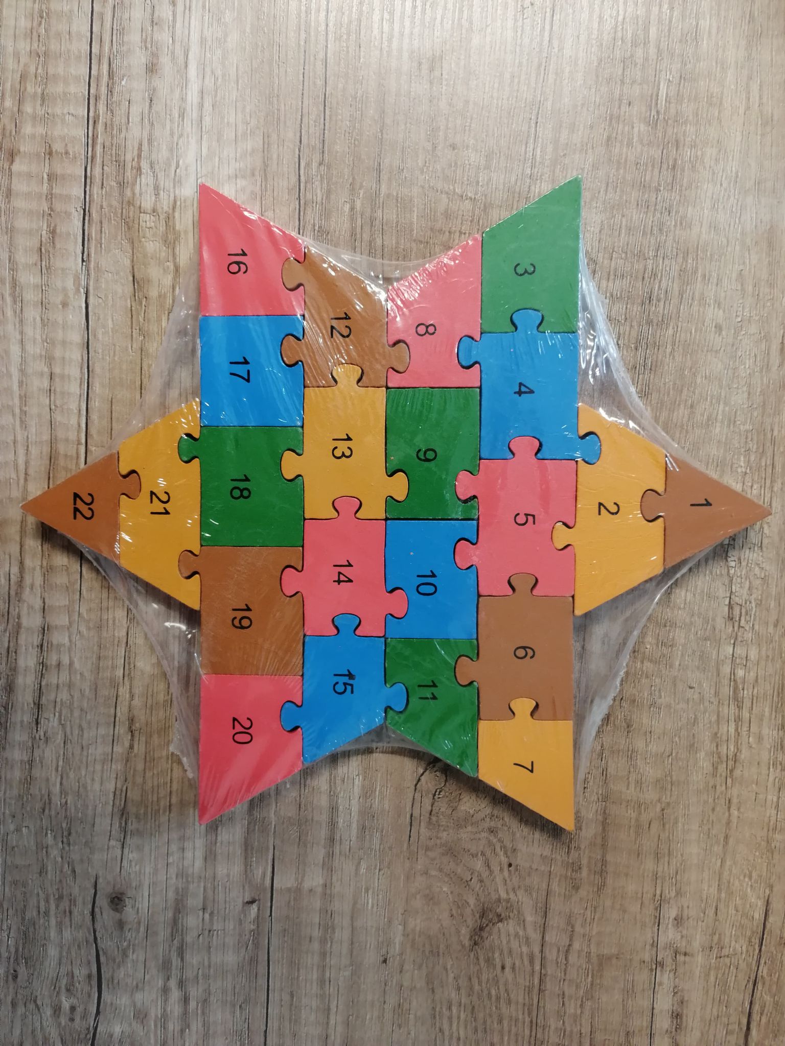 TIP! Dřevěné puzzle - vzdělávací (více druhů) Tvar: Hvězda