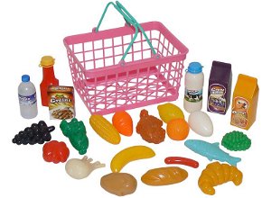 SPARKYS - Nákupní košík + potraviny ze supermarketu 25 ks