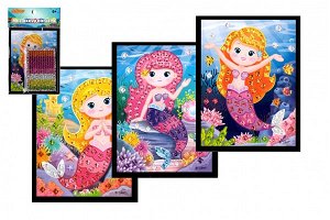 SMT Creatoys Mozaika mini obrázek mořská panna 10x16cm 6 druhů v sáčku (1 ks)