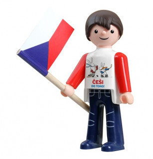 Efko Igráček Fanoušek IV Hokej - figurka s vlajkou