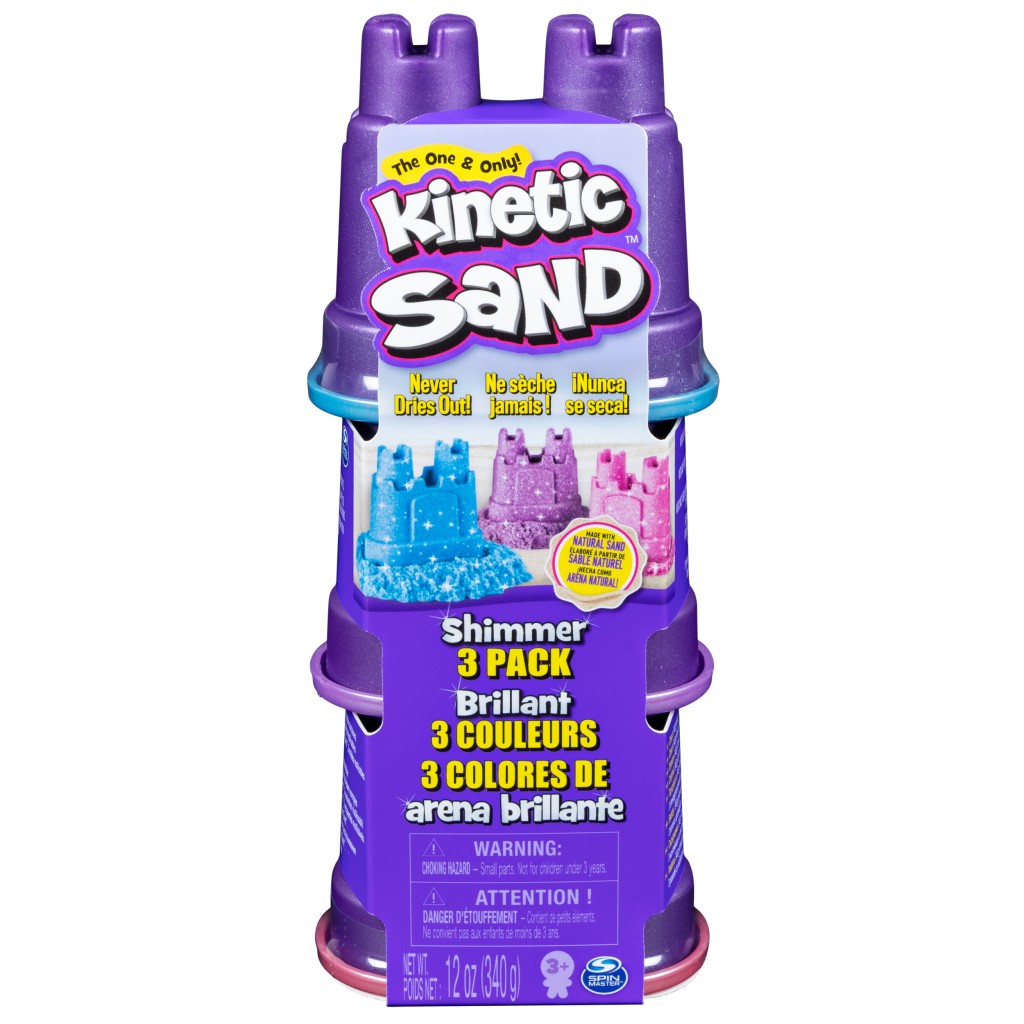 Spin Master Kinetic Sand Kinetic sand tři kelímky třpytivého písku