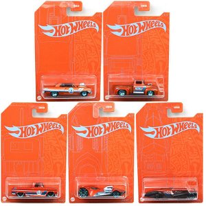 Mattel Hot Wheels Orange and Blue Series - Mix 1 - Celá série (5 autíček)