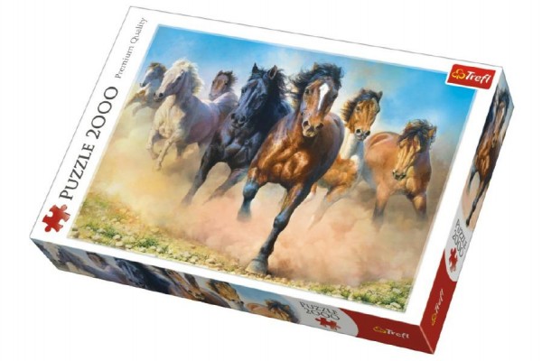 Trefl Puzzle Stádo koní 2000 dílků 96x68cm v krabici 40x27x6cm