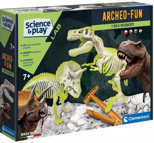Sparkys Archeo-Fun T-rex a Triceratops