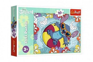 Trefl Puzzle Lilo&Stitch na dovolené 27x20cm 30 dílků v krabičce 21x14x4cm