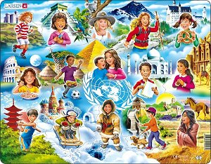 Larsen Puzzle Děti ve světě 15 dílků