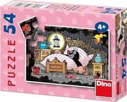 Dino Minipuzzle Krtek 54 dílků skladem Typ: Krtek a postel